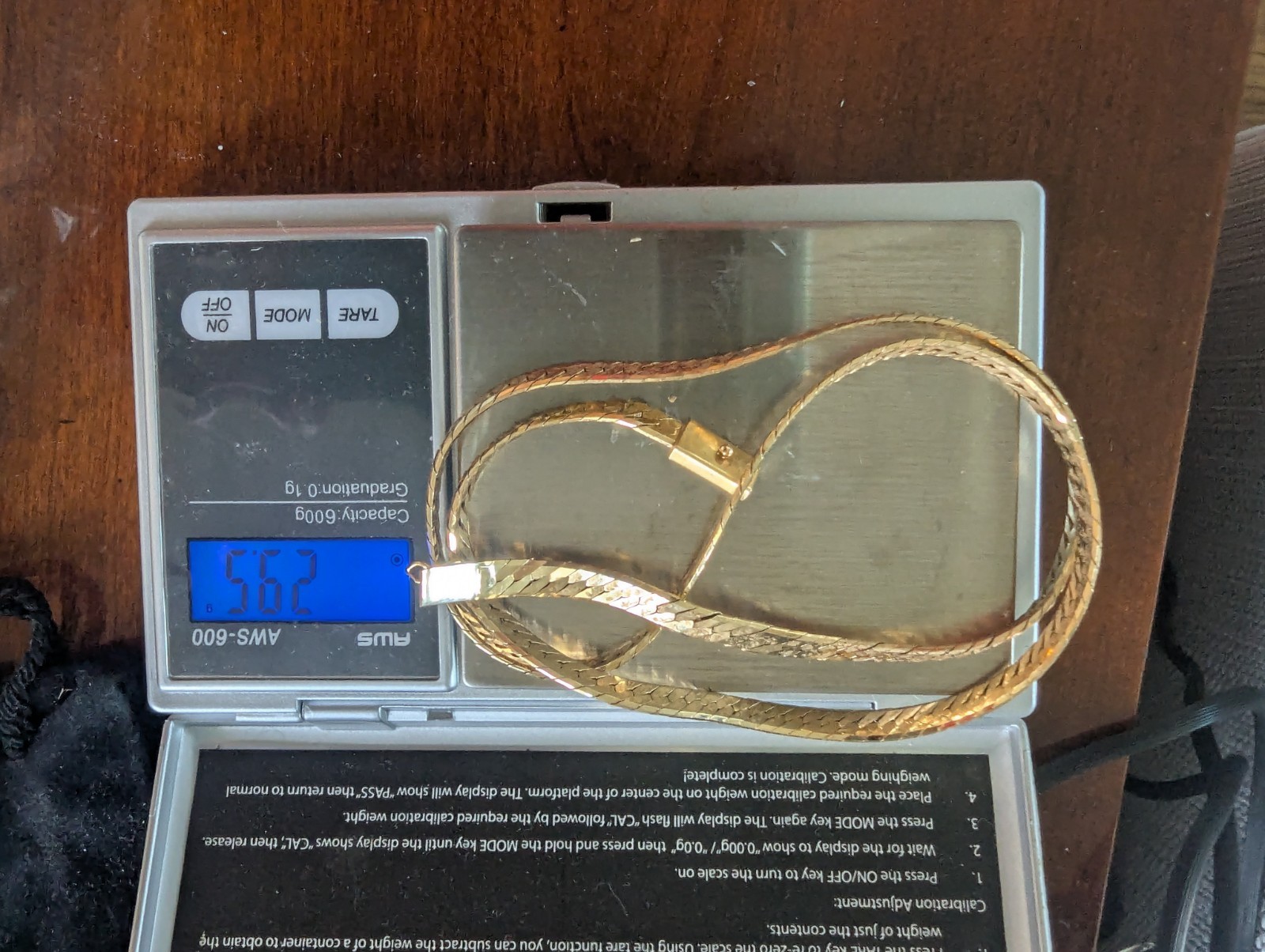 14k yellow gold necklace 20″ Italian herringbone link Wide chain vintage 29 gram