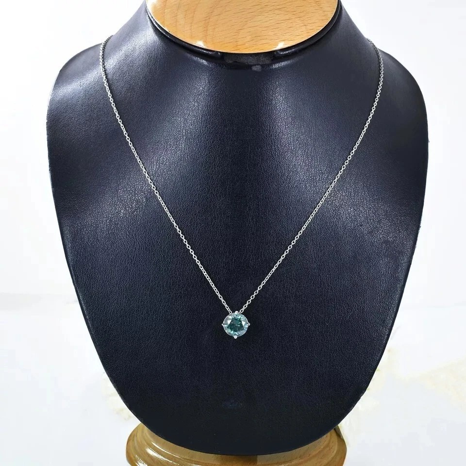 5.00 Ct Blue Treated Diamond Pendant Great Shine & Luster VVS1 Certified