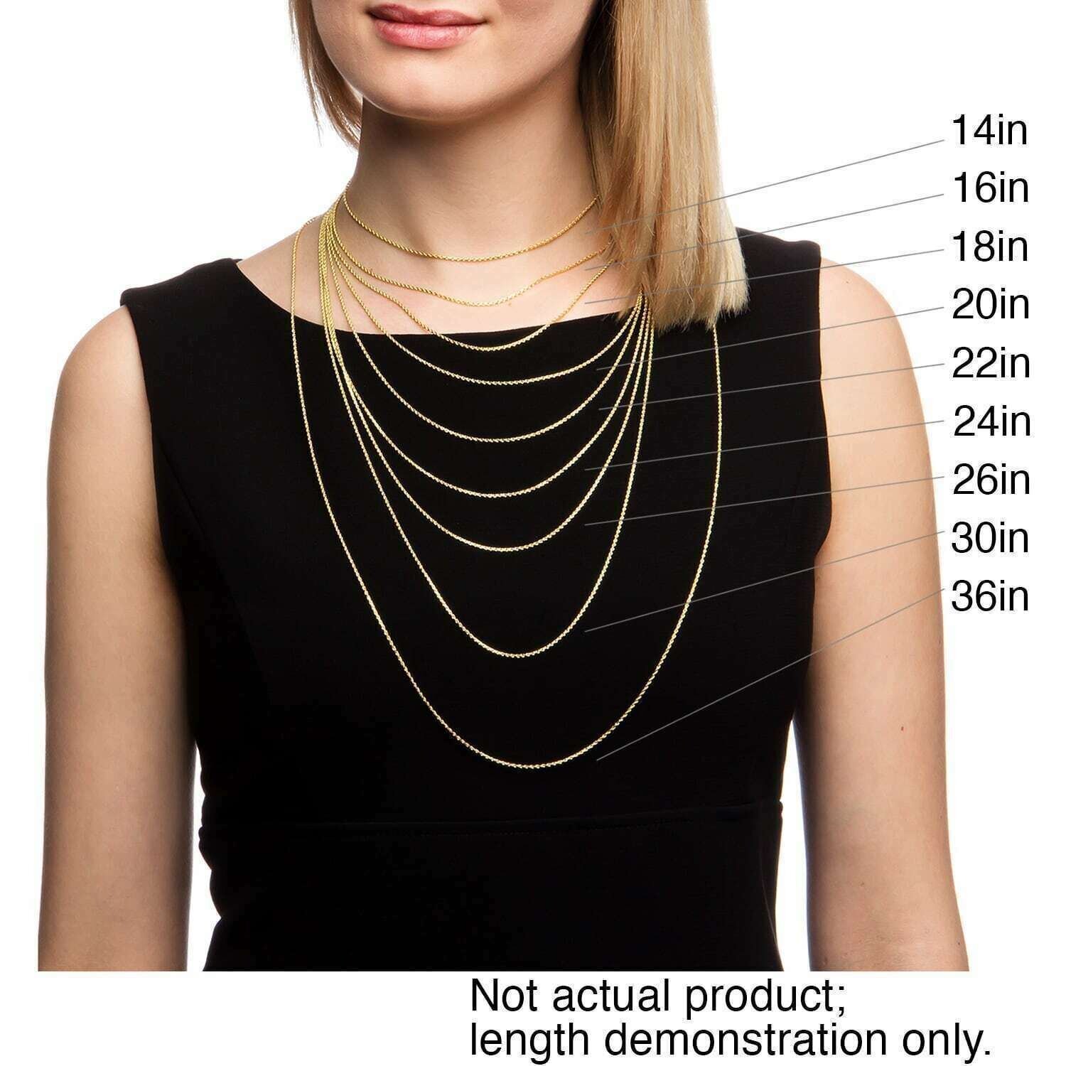 14K Solid Yellow Gold Box Necklace Real Gold Chain 16″ 18″ 20″ 22″ 24″ 26″ 30″