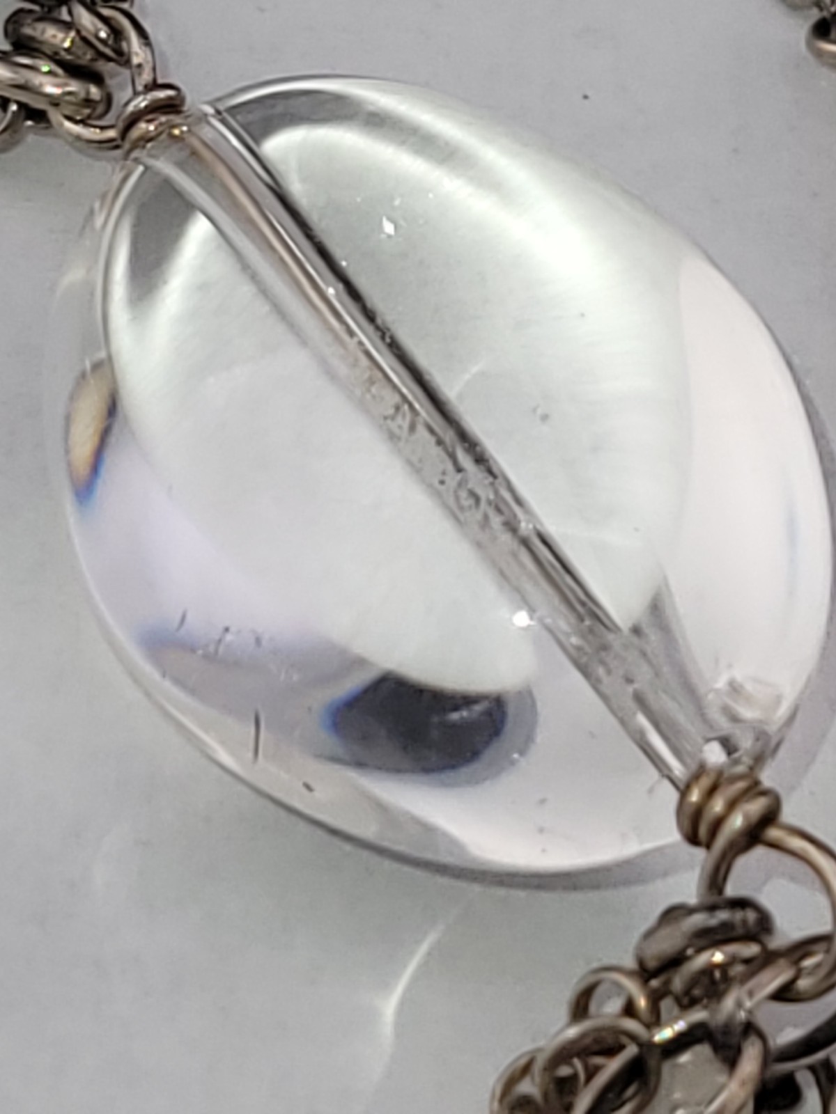Silpada Pools of Light Quartz Coin 🫧Pearl Sterling Silver 34″ Festoon Necklace