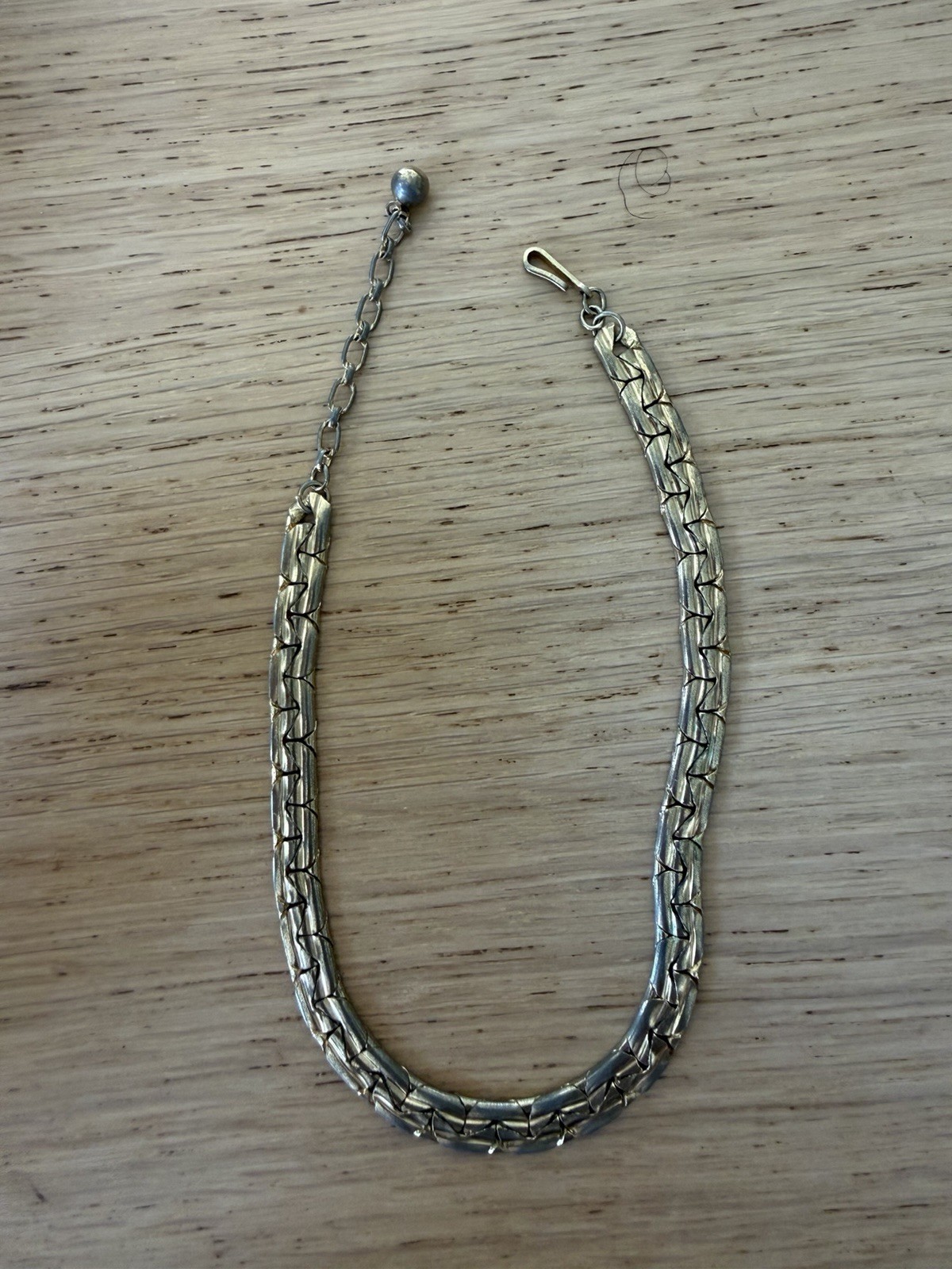 Trifari Silver Tone Chain Necklace Hook Closure Signed No Stone Metal Jewelry