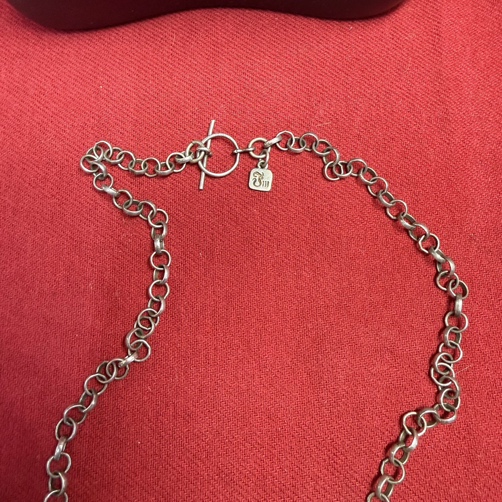 Vintage Femme Metale Love Birds Hand Crafted 925 Sterling Silver Necklace