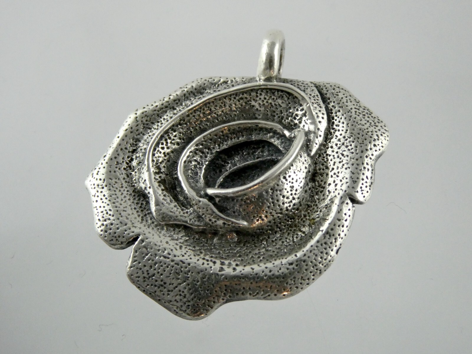 Designer EXEX Claudia Agudelo Sterling Silver Rose Pendant 23.5g 1.5 Inches