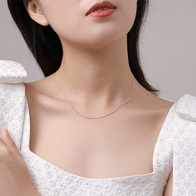 Sterling Silver Chain Necklace- Cuban Spiga Wheat Cable Ball Bead Chian-B5