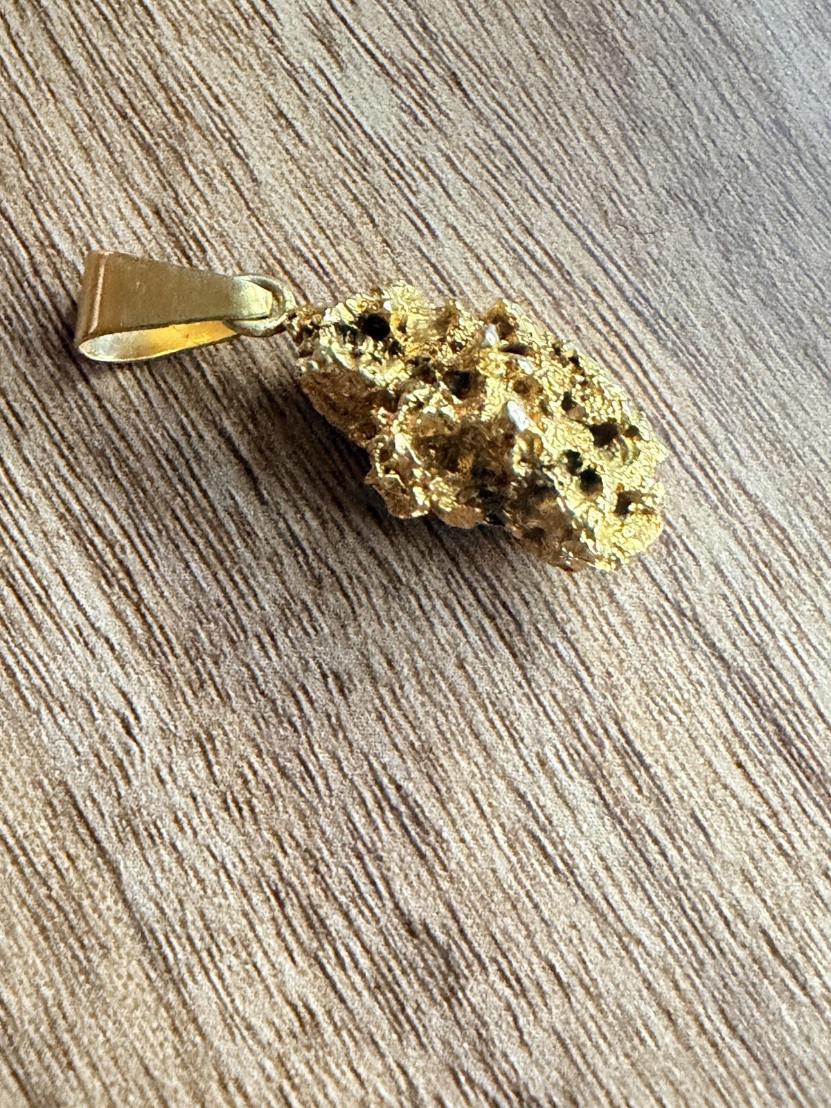 Natural Raw Gold Nugget Pendant 7.93 Grams YDL Y De Lima Vintage Caribbean