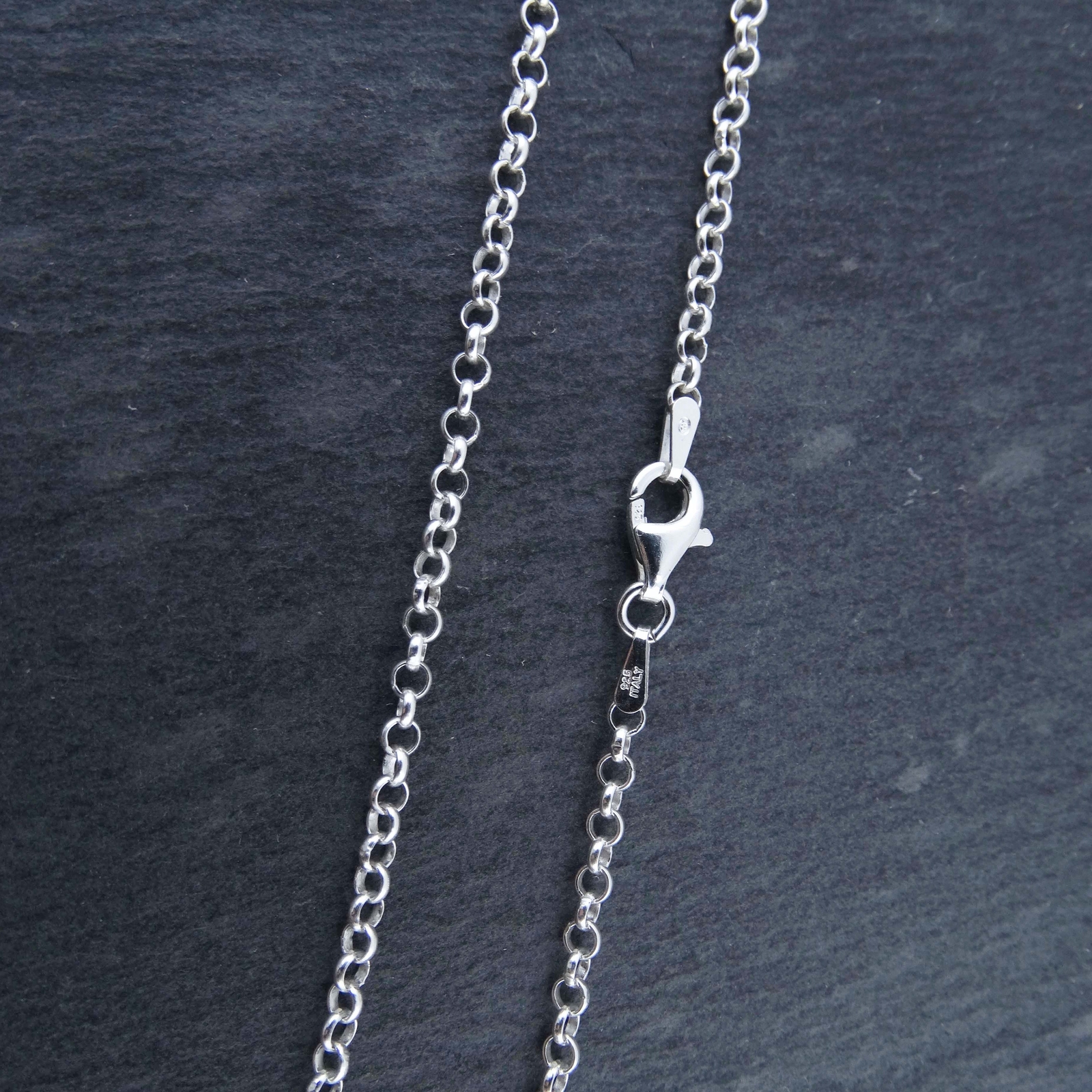Sterling Silver 2.6mm Rolo Chain Necklace 030 925 Italy 16″ -30″