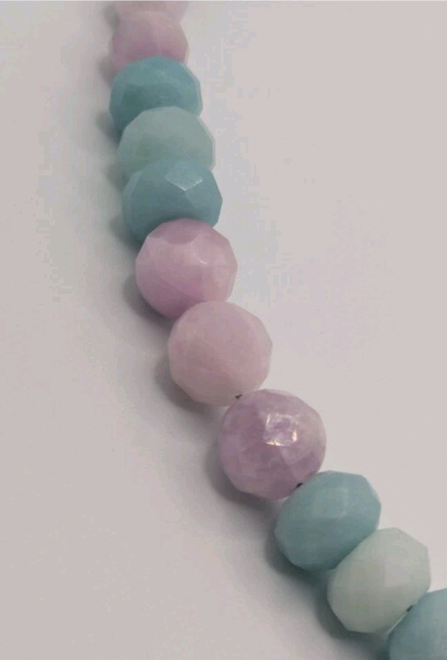 Jay King Pink Kunzite and Blue Amazonite Beaded Gemstone Necklace Women’s Summer