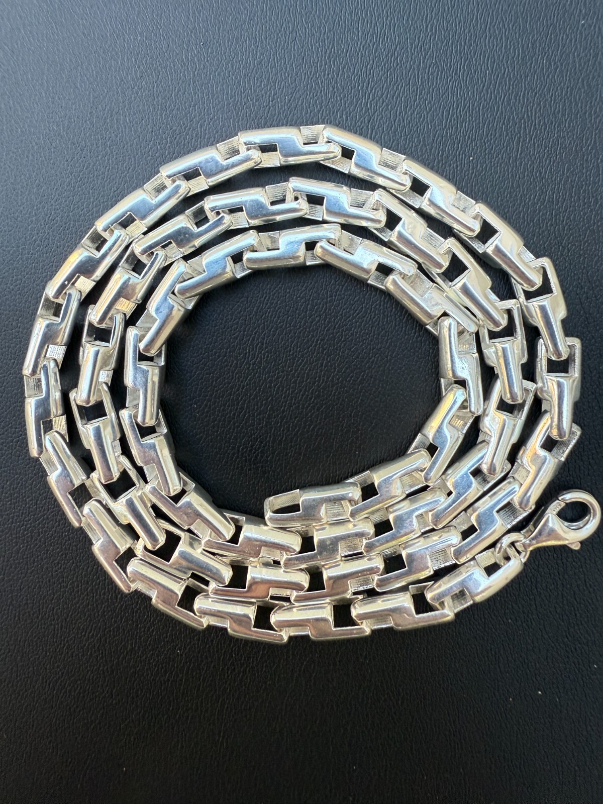 Real 925 Sterling Silver Handmade Custom 6mm Bullet Rolo Chain Necklace 18-28″