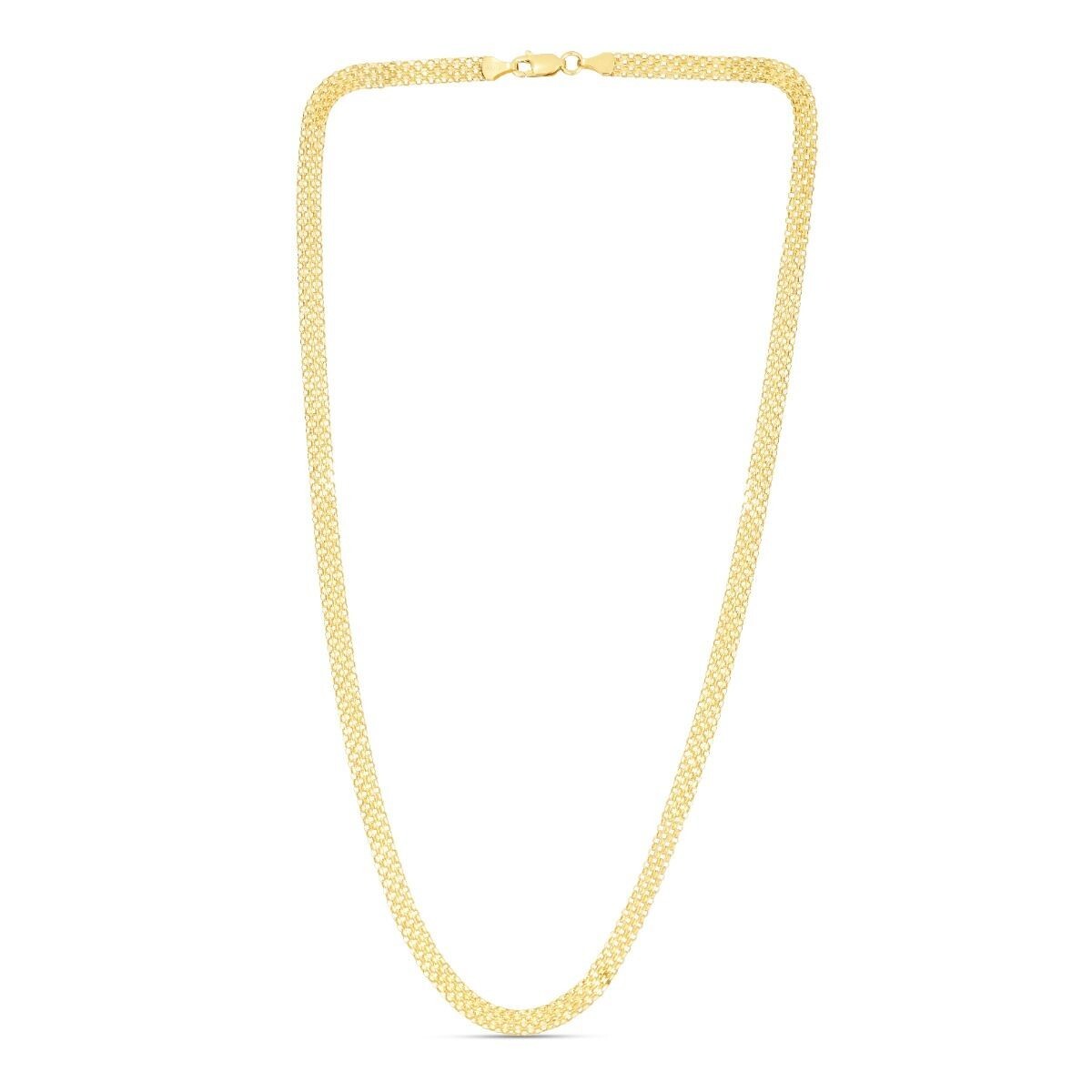 14k 16″ Yellow Gold 4.7mm Bismark Link Chain Necklace 3.5 Grams