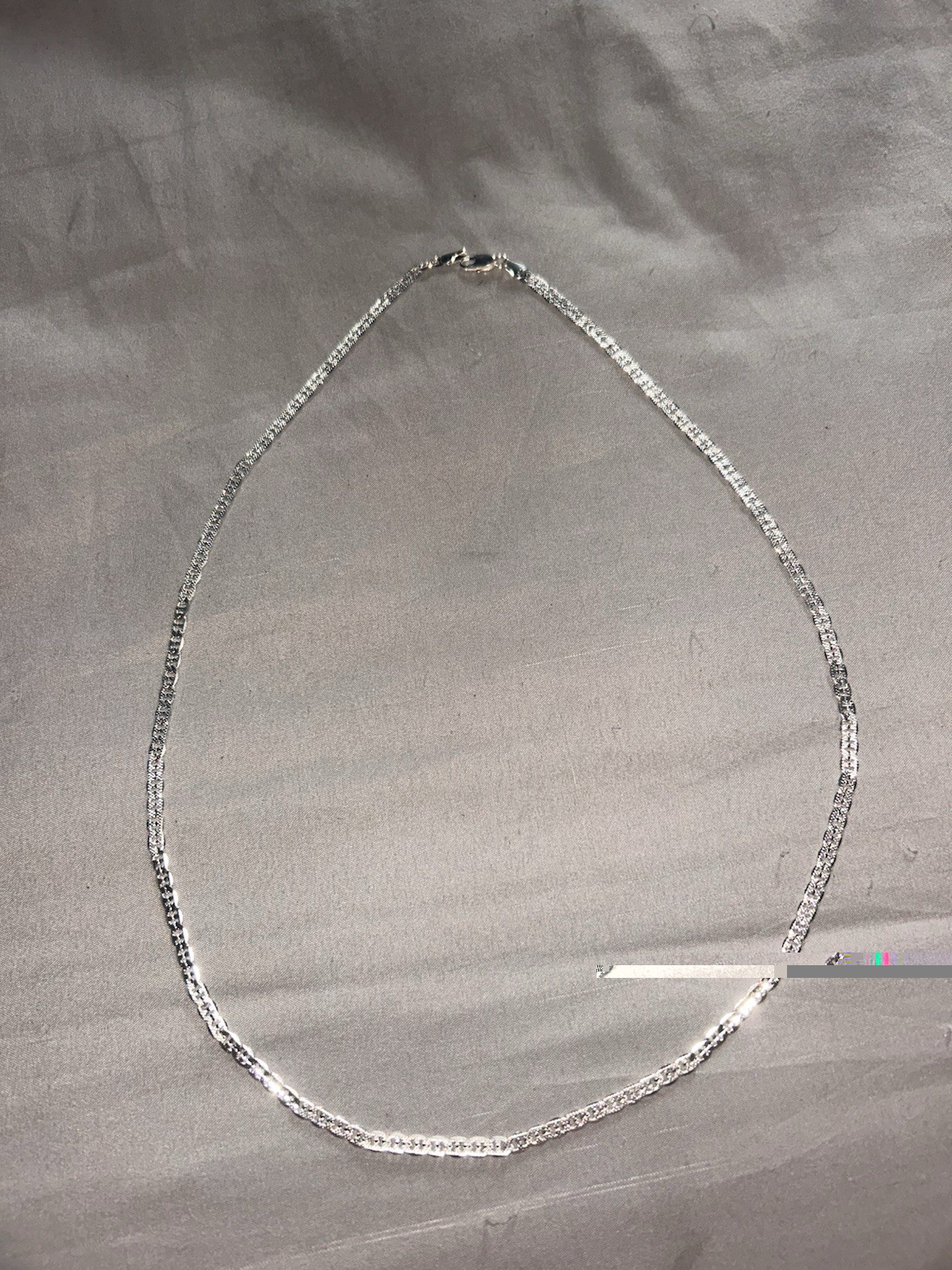 925 Sterling Silver 2.8mm Mariner Diamond Cut Chain 22” In Length