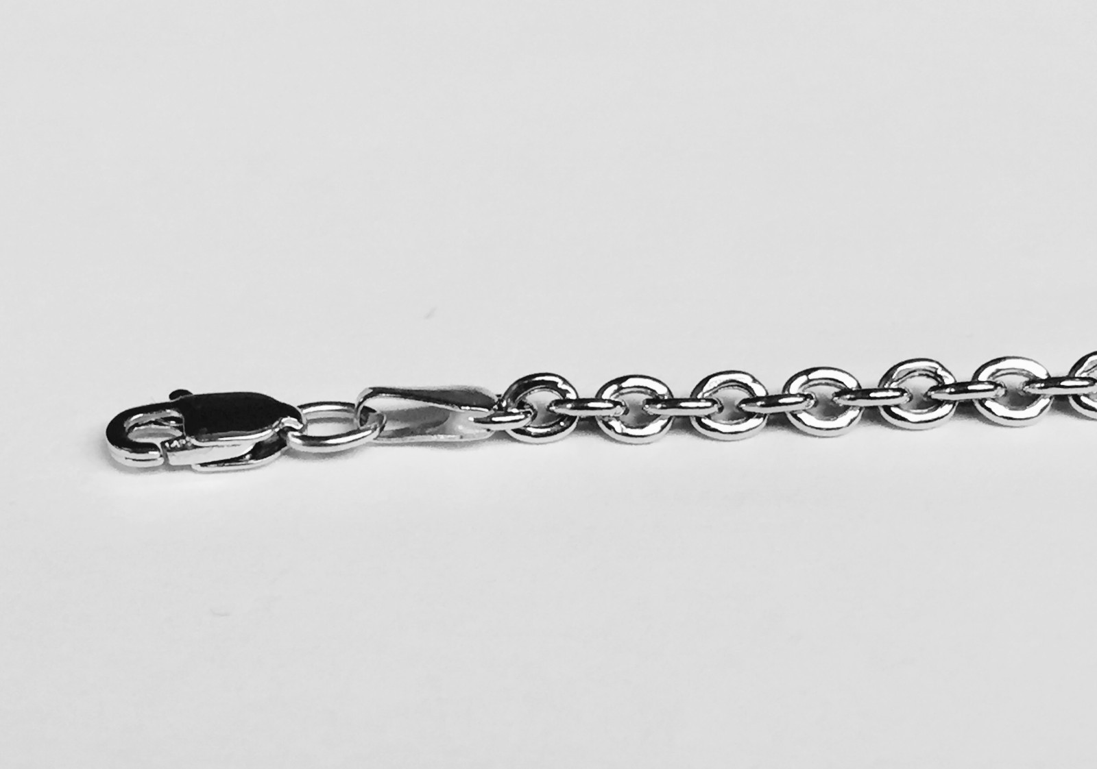 14k White Gold Cable Link Pendant Chain/Necklace 24″ 2.2 mm 3.7 grams WRCAB60