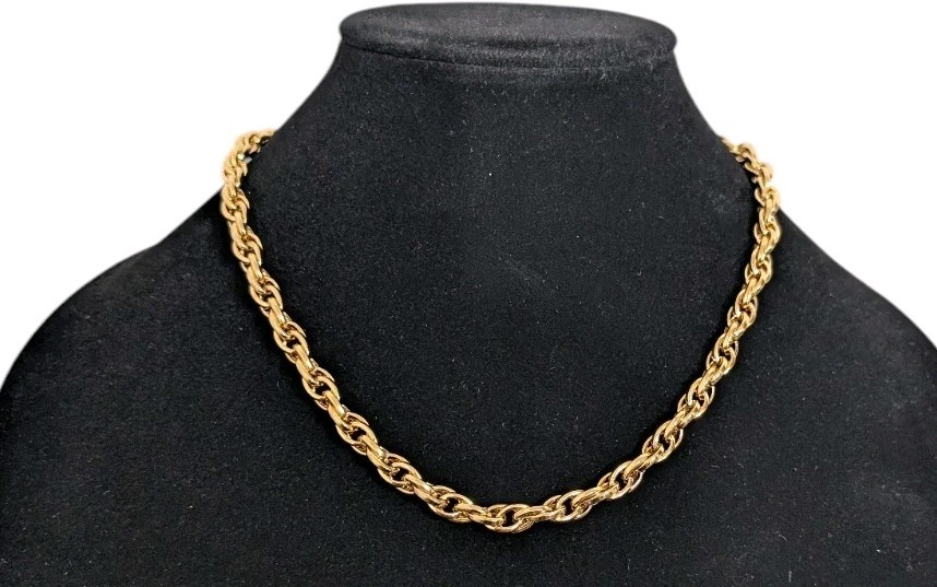 Soave Oro 14K Gold Electroform Rolo Chain Necklace-18″- NWT-$728.95